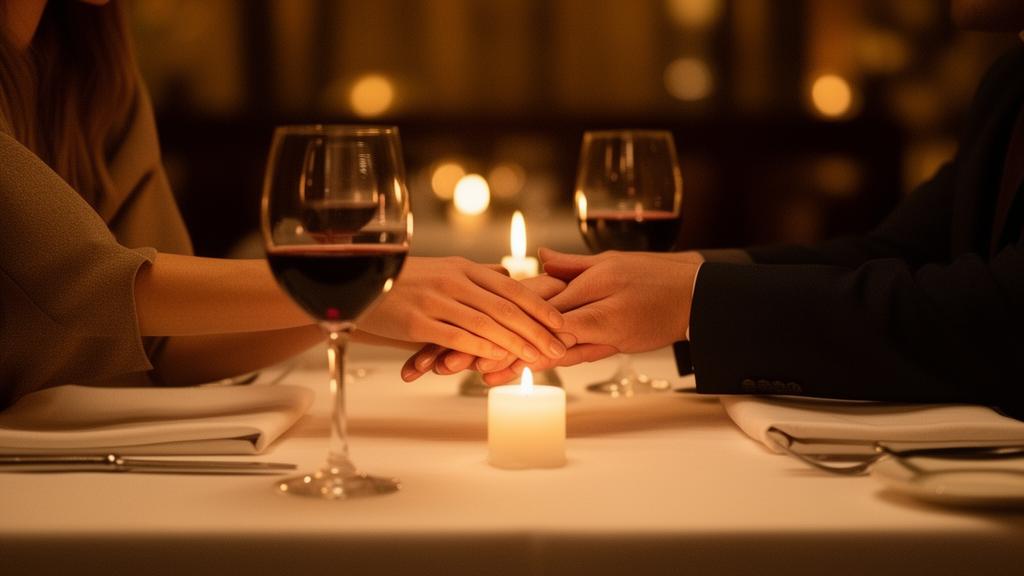 The dating industry — intimate candlelit restaurant setting